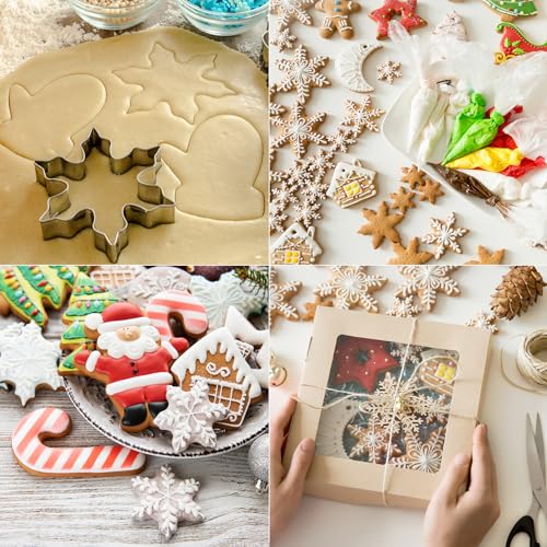 4" Large Christmas Cookie Cutters Set Thickened Stainless Steel. (12 Count)