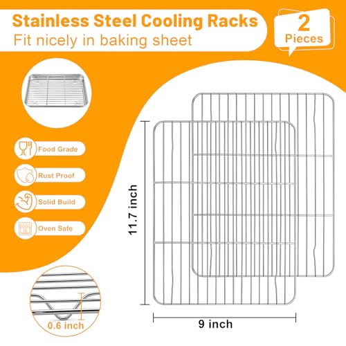 Cooling Rack 11.7” x 9” Stainless Steel Wire Baking Rack