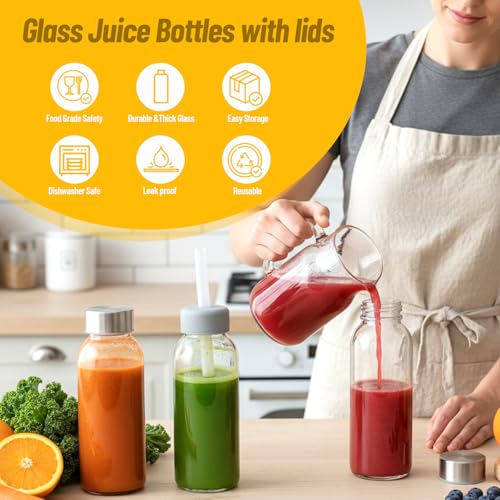 10 oz Glass Juice Bottles