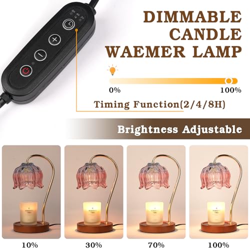 Flower Candle Warmer Lamp with Timer