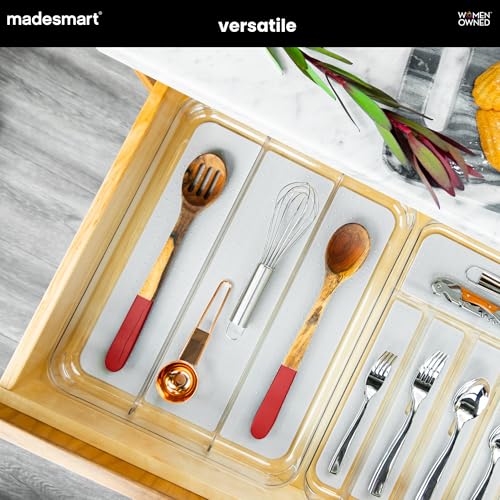 Clear 3 Compartment Utensil Tray