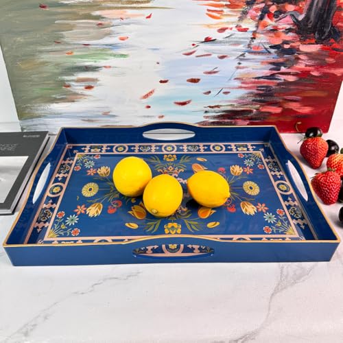 Boho Blue Decorative Tray