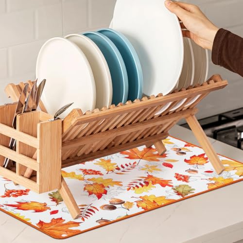 2 Pack 12x19 Inch Fall Dish Drying Mat (2 Count)