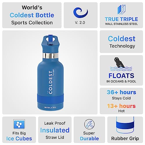 Coldest Insulated Water Bottle with Straw Lid