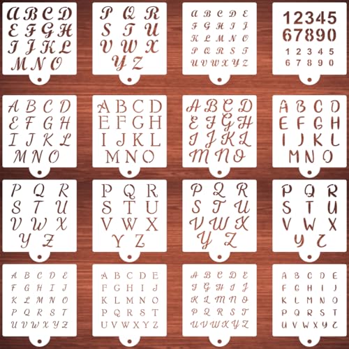 Alphabet Letter Stencils for Cookies Baking (16 Count)