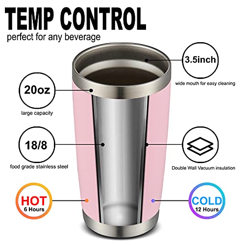 20oz Double Wall Vacuum Insulated Travel Mug Stainless Steel Tumbler with Lid and Straw Durable Powder Coated Insulated Coffee Cup for Cold & Hot Drinks (12 Count)