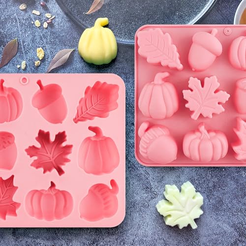 Thanksgiving Fall Silicone Molds Pumpkin Cake Mold Maple Leaf Silicone Mold