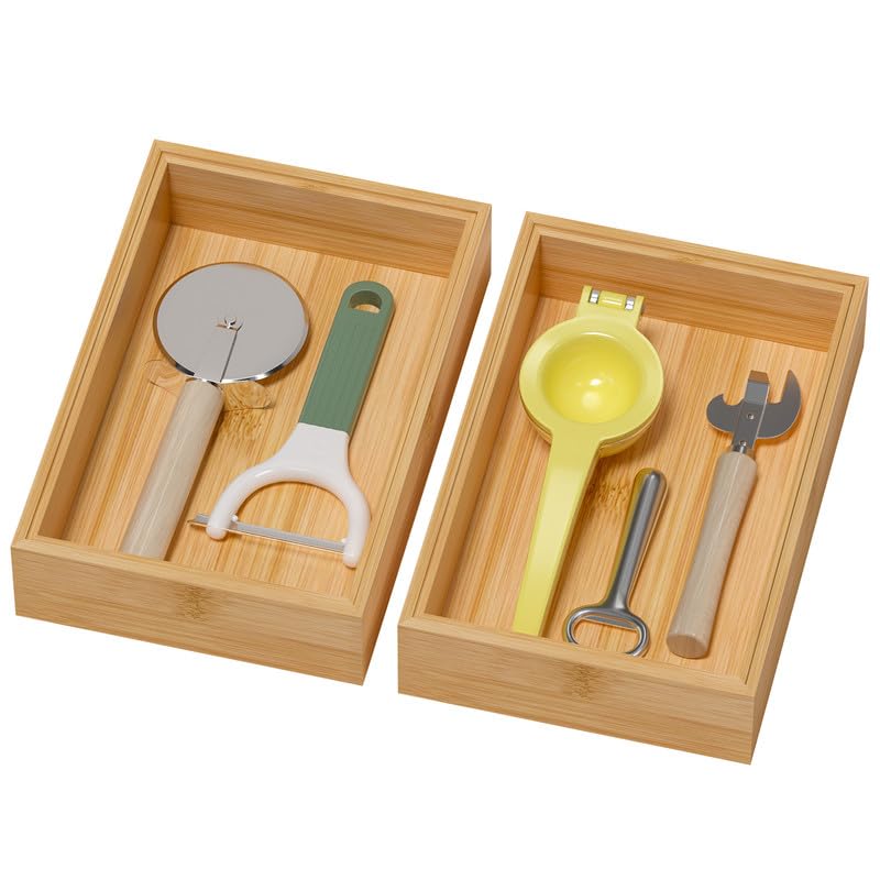 Bamboo Drawer Organizer (2 Count)