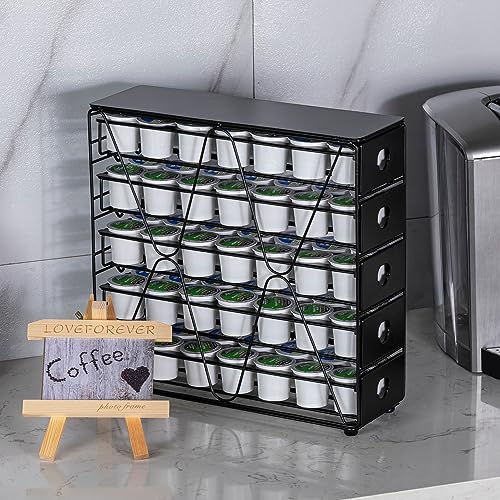 K Cup Organizer for Keurig Pod Drawer Large Mullti Tier Coffee Pod Holder