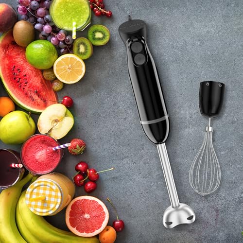 3-in-1 Immersion Blender Handheld with 2 Mixing Speed