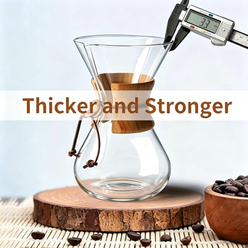 subjectthree Drip Coffee Pour Over Glass Coffee Maker Kit 8 Cup