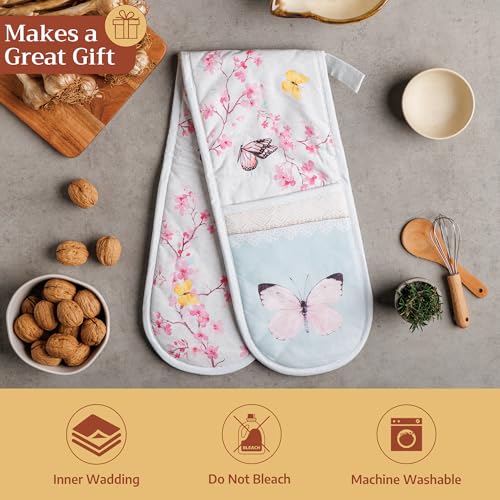 Double Oven Mitts 100% Cotton Double Oven Glove