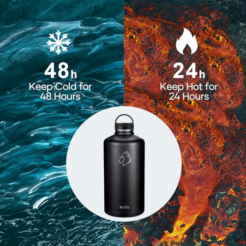 1 Gallon Water Bottle Insulated with Straw & 3 Lids