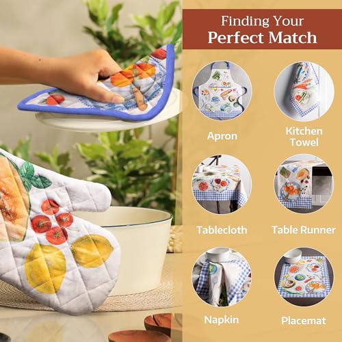 100% Cotton Oven Mitt & Pot Holder Set (2 Count)
