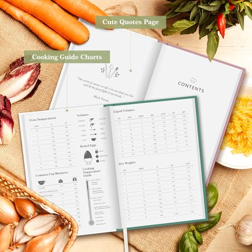 Blank Recipe Book Cookbook for 70 Recipes