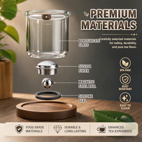 Magnetic Glass Teapot with Infuser