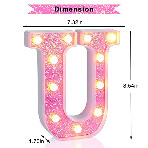 Pink Light up Letters (4.2329 Ounce)