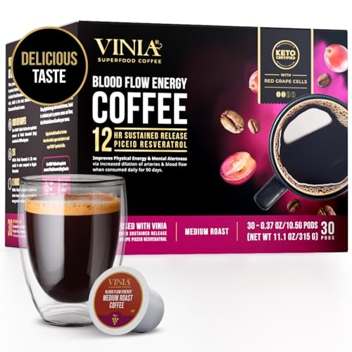 Blood Flow Medium Dark Roast Coffee Pods (30 Count)