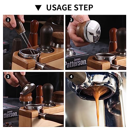 58mm Bottomless Portafilter with Double Shot Filter Basket & Wood Handle for Gaggia Classic