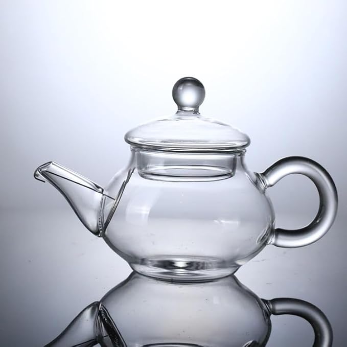 Mini Tea Pot, Glass Teapot Small Tea Kettle for One person use,100ml
