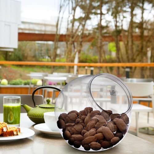 Clear Slanted Plastic Storage Jar with Lid