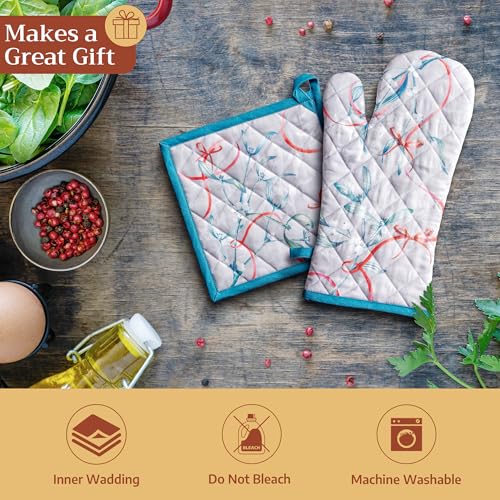 100% Cotton Oven Mitt & Pot Holder Set (2 Count)