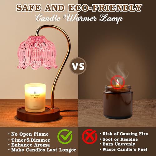 Flower Candle Warmer Lamp with Timer