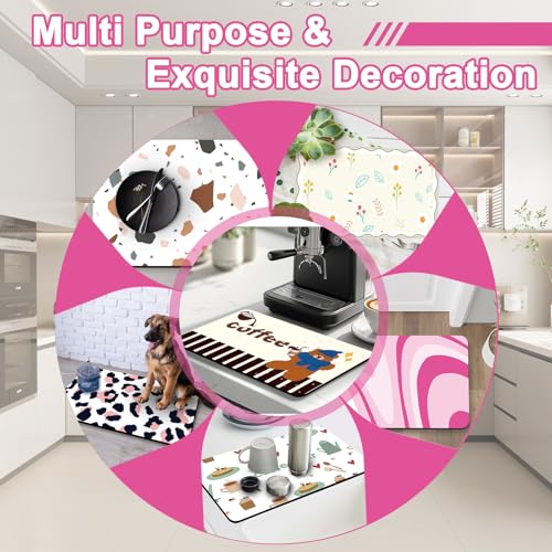 Absorbent Dish Drying Mat for Kitchen Counter