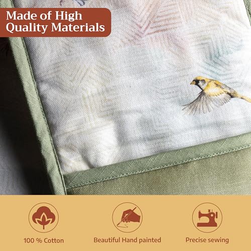 Double Oven Mitts 100% Cotton Double Oven Glove