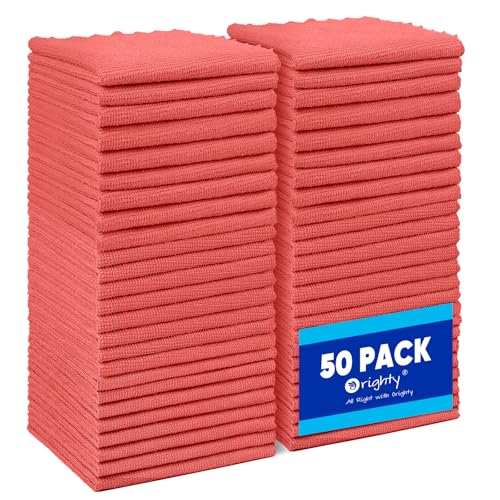 Microfiber Cleaning Cloth Bulk (50 Count)