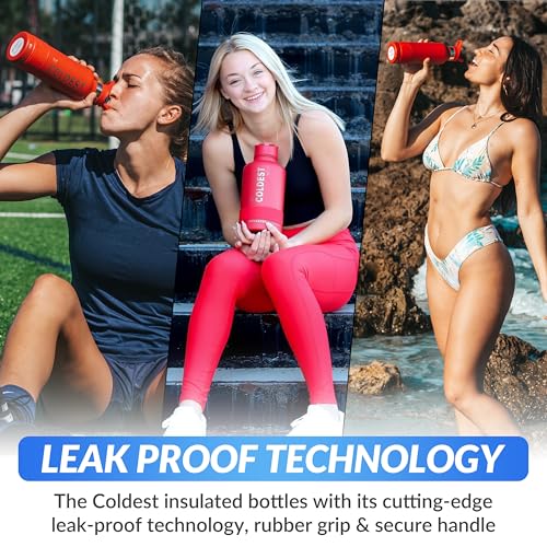 Coldest Insulated Water Bottle with Straw Lid