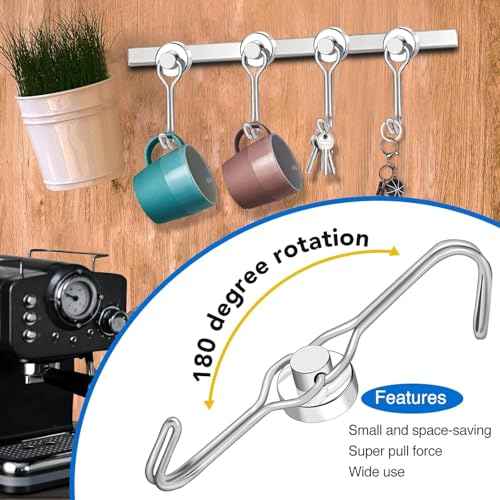 Magnetic Hooks Magnet Hook for Cruise Cabins Fridge 30LBS 6Pack (50 Count)
