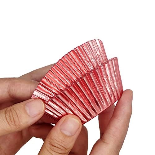 Standard Rose Gold Foil Cupcake Liners Muffin Baking Cups for Party and More (100 Count)