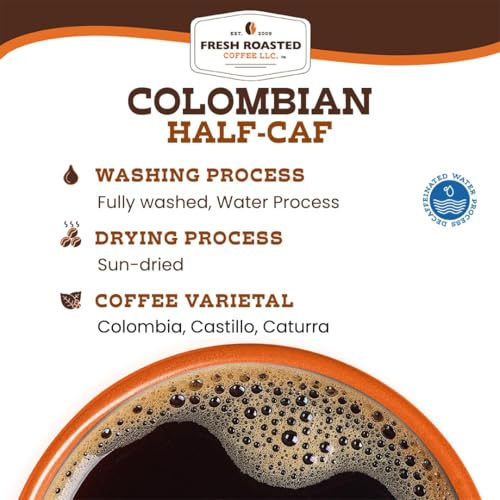 100% Water Processed Colombian Half (72 Count)