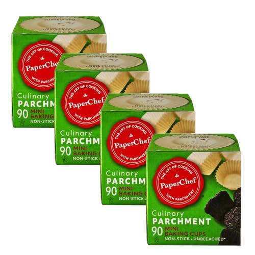 Mini Parchment Baking Cups Nonstick Release 90 Count 4 Pack