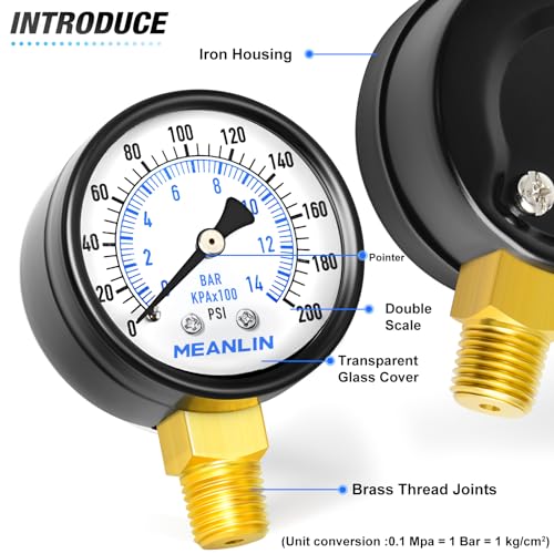 0 200Psi Well Pump Pressure Gauge 1