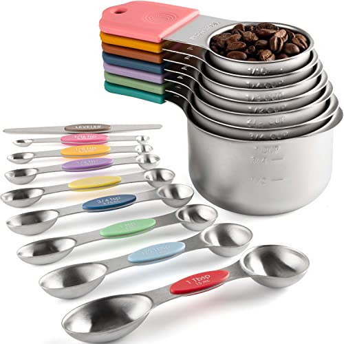 Magnetic Measuring Cups and Spoons Set Stainless Steel Measuring Cup&Spoon