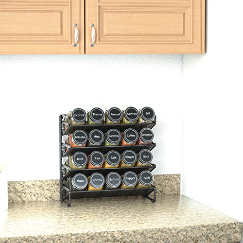 Spice Rack Organizer with 20 Spice Jars (20 Count)