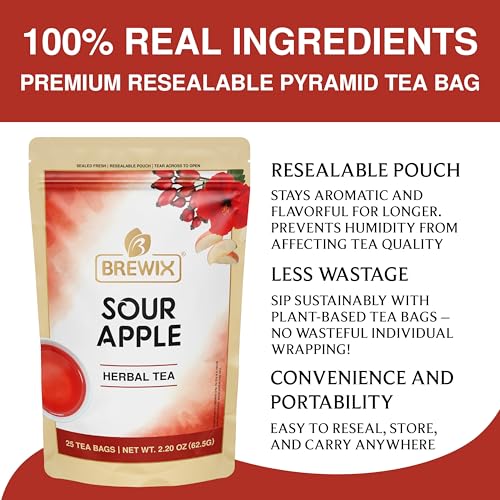 Sour Apple Hibiscus Tea Bags (25 Count)