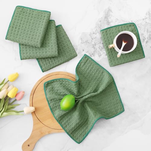 Microfiber Waffle Weave Kitchen Dish Cloths (8 Count)