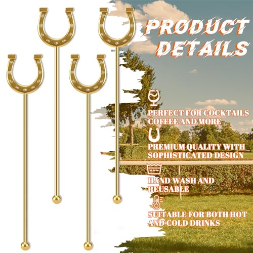 Horseshoe Drink Stirrers 6 Inch Plastic