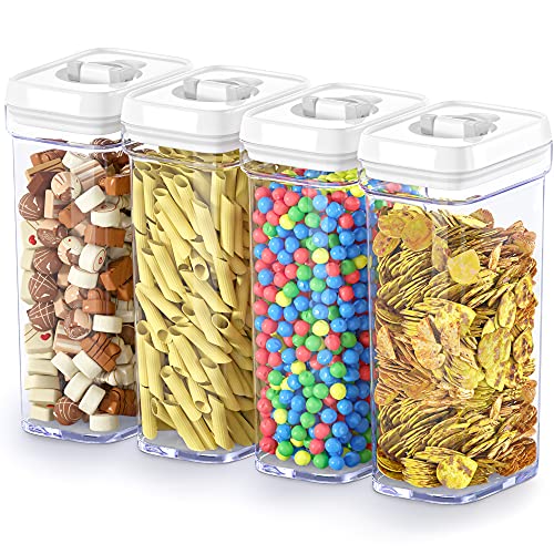 Airtight Food Storage Containers with White Lids 1.7L (4 Count)