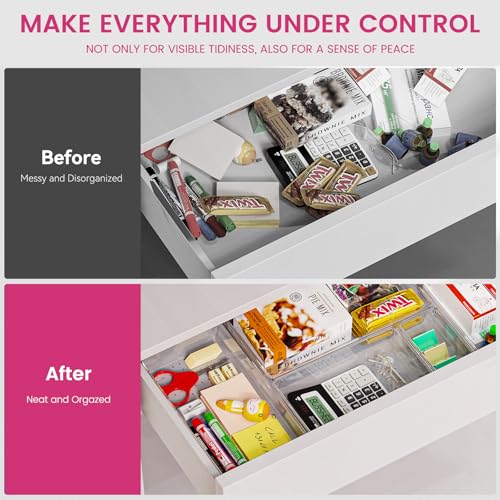 Large Drawer Organizer Bins 26 Pack (26 Count)