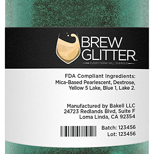 Dark Green BREW GLITTER Edible Glitter For Drinks