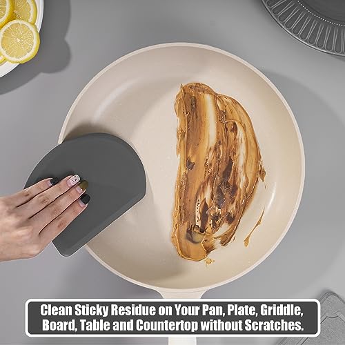 Silicone Dough Scraper with Metal Core Flexible Bowl Scraper Bread Baking