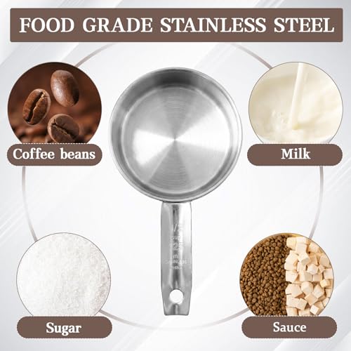 6 Pack Stainless Steel Measuring Cup (6 Count)