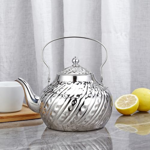 2000ml stainless steel antique style teapot