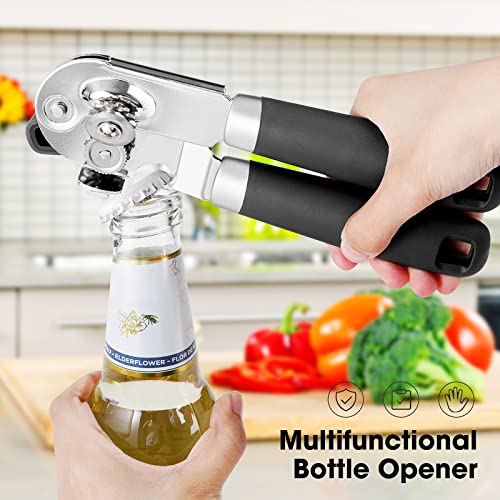 Heavy Duty Hand Can Opener Manual with Magnet Lid Remover