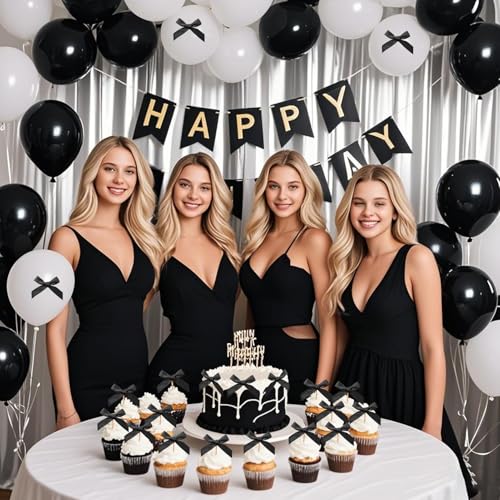 48Pcs Bow Cupcake Toppers (48 Count)