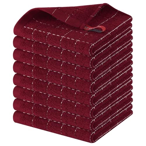 100% Cotton Terry Kitchen Dish Cloths (8 Count)